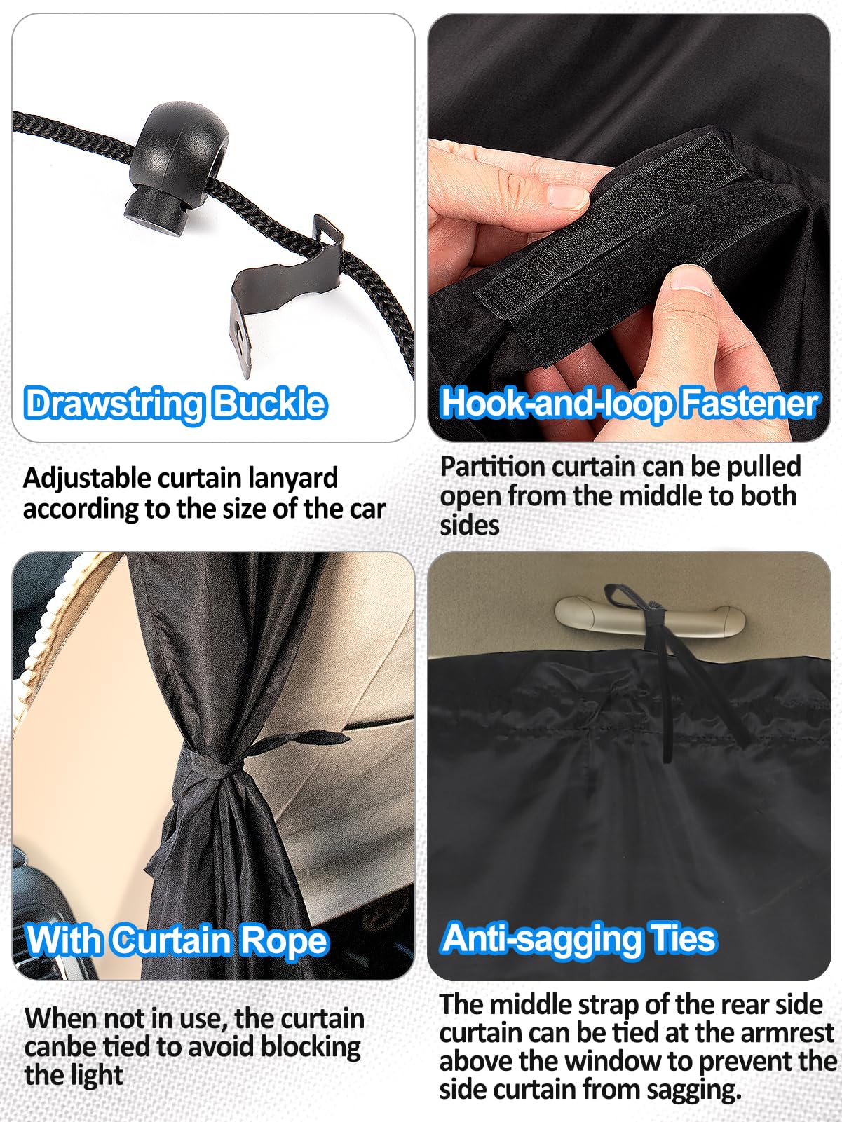 Car Privacy Curtains - 95% Light Blocking - CarsBling - Best Car Gifts & Accessories