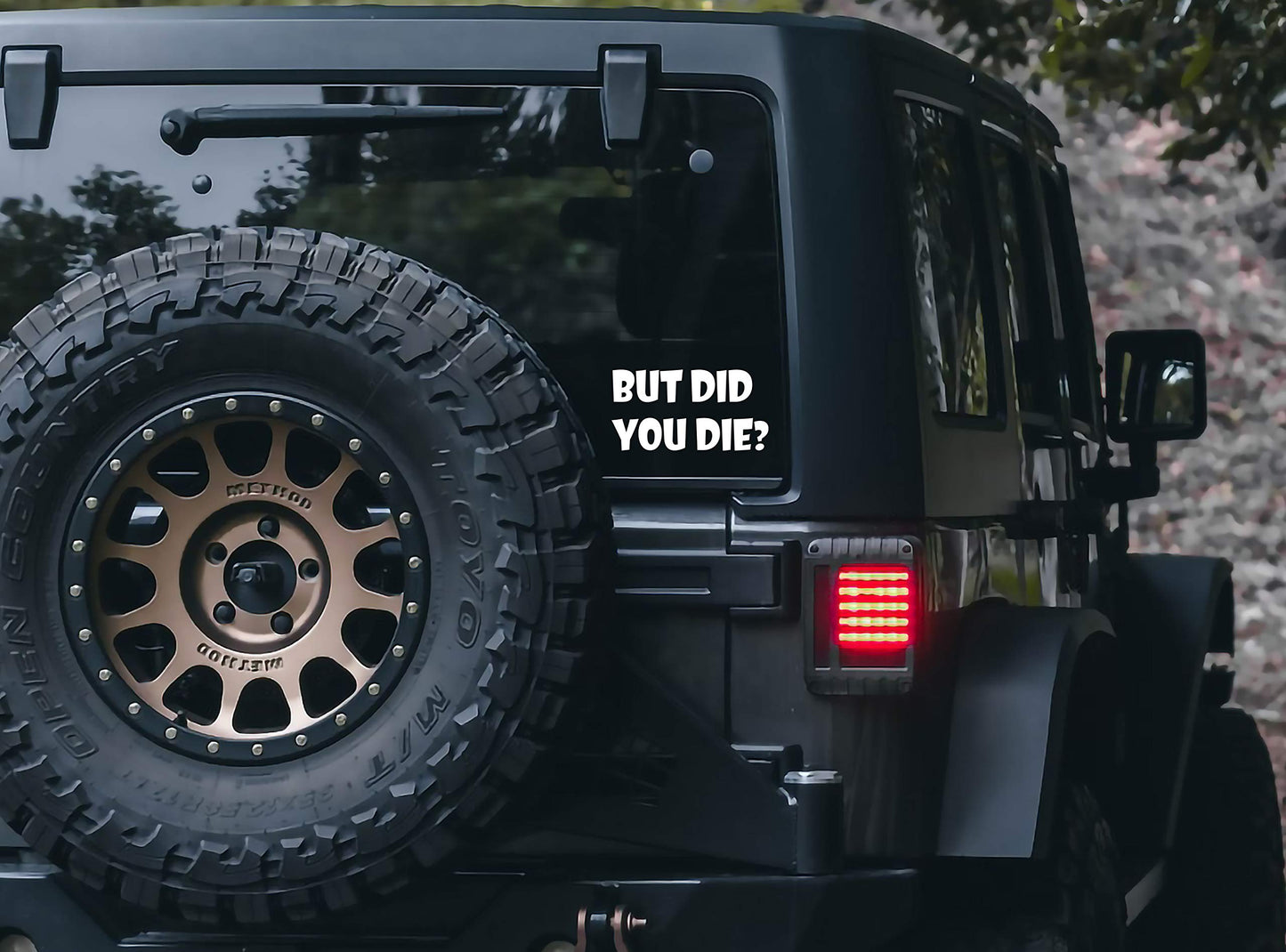 "But DID You Die" Funny Car Vinyl Bumper Sticker - CarsBling - Best Car Gifts & Accessories