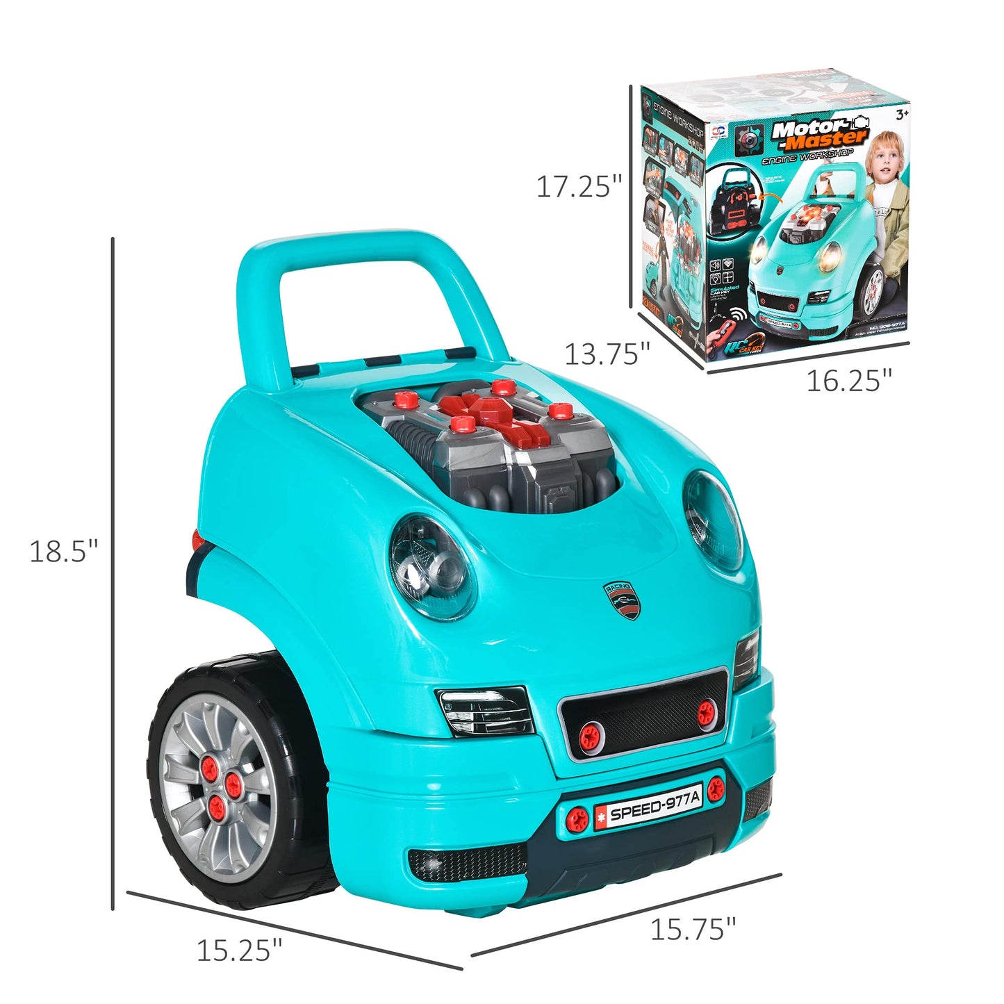 Kids Truck Engine Toy Mechanic Car Repair Set Workshop - CarsBling - Best Car Gifts & Accessories