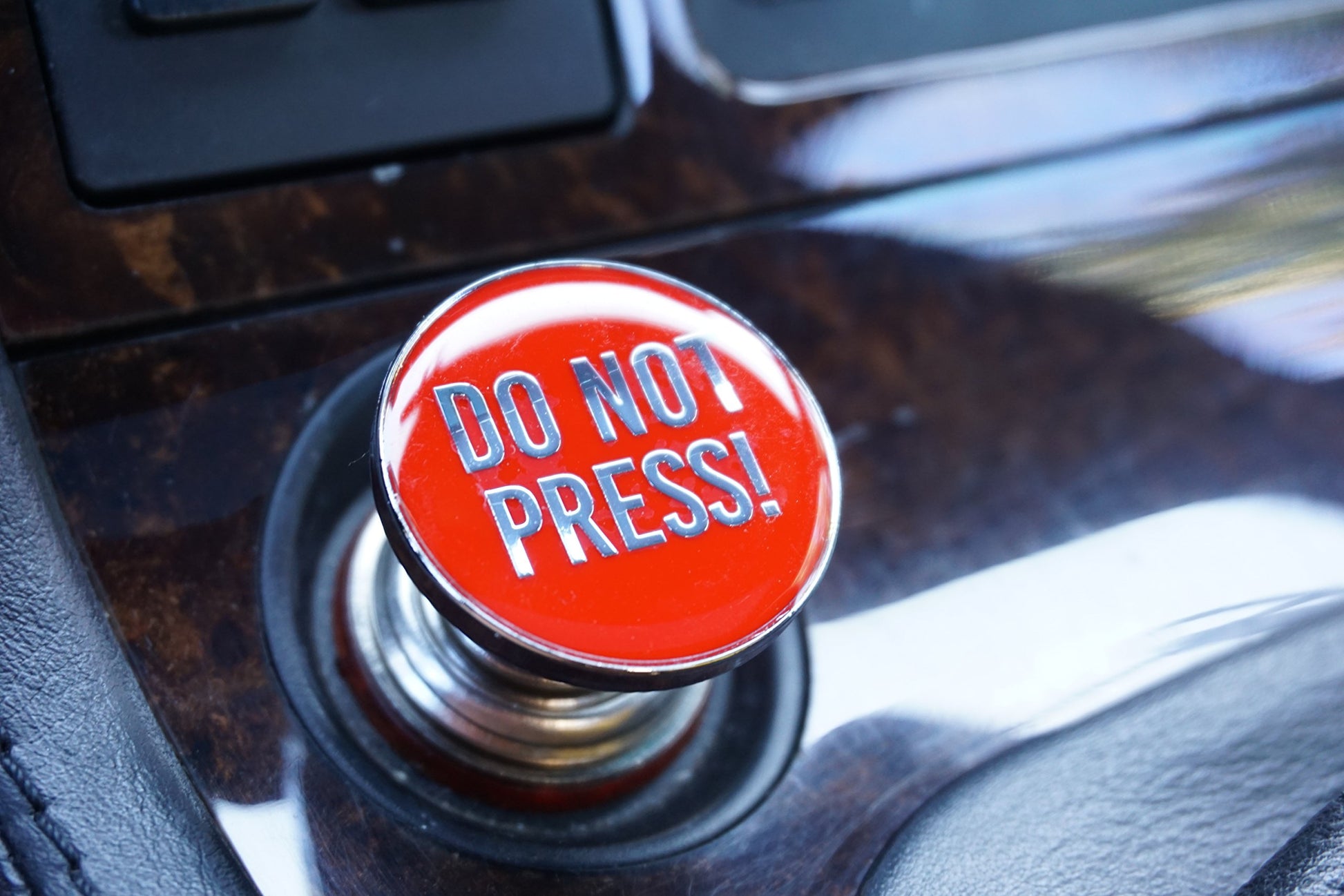 Do Not Press Button Red Push Button Car Power Plug - CarsBling - Best Car Gifts & Accessories