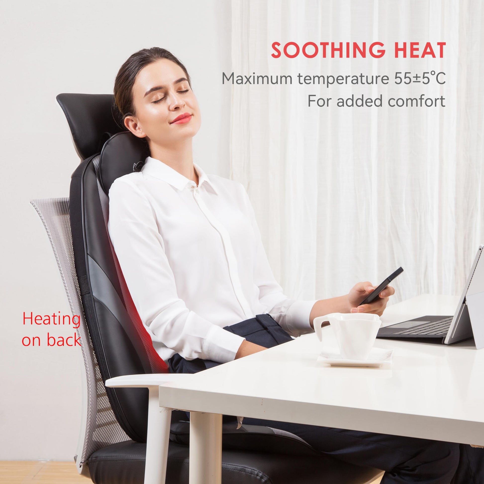 Shiatsu Massage Cushion with Heat - Kneading Back Massager for Home Office Seat - CarsBling - Best Car Gifts & Accessories