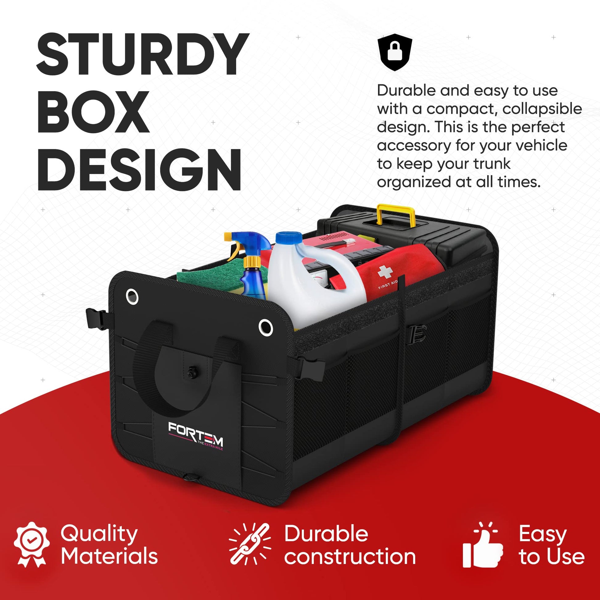 SUV Trunk Organizer, Collapsible Multi-Compartment Storage Bag - CarsBling - Best Car Gifts & Accessories