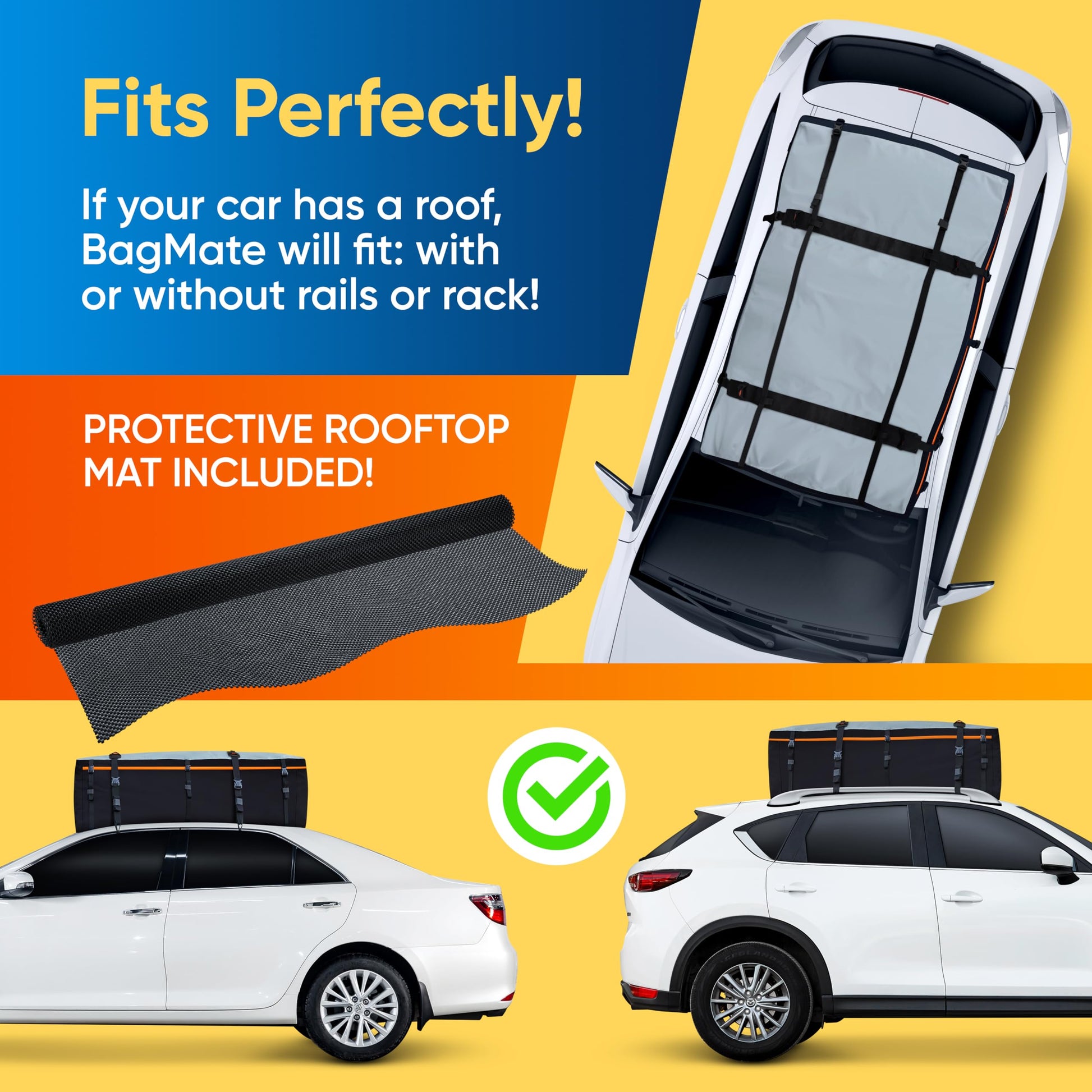 Military-Grade Waterproof Roof Bag, XXL 23 Cubic Feet - CarsBling - Best Car Gifts & Accessories
