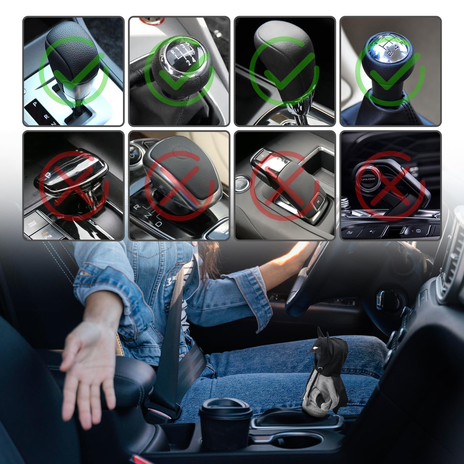 Black Cape Gear Shift Knob Cover - CarsBling - Best Car Gifts & Accessories