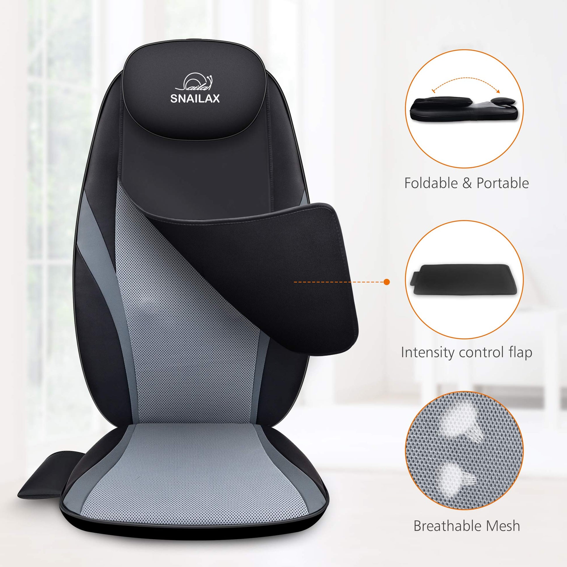 Shiatsu Massage Cushion with Heat - Kneading Back Massager for Home Office Seat - CarsBling - Best Car Gifts & Accessories