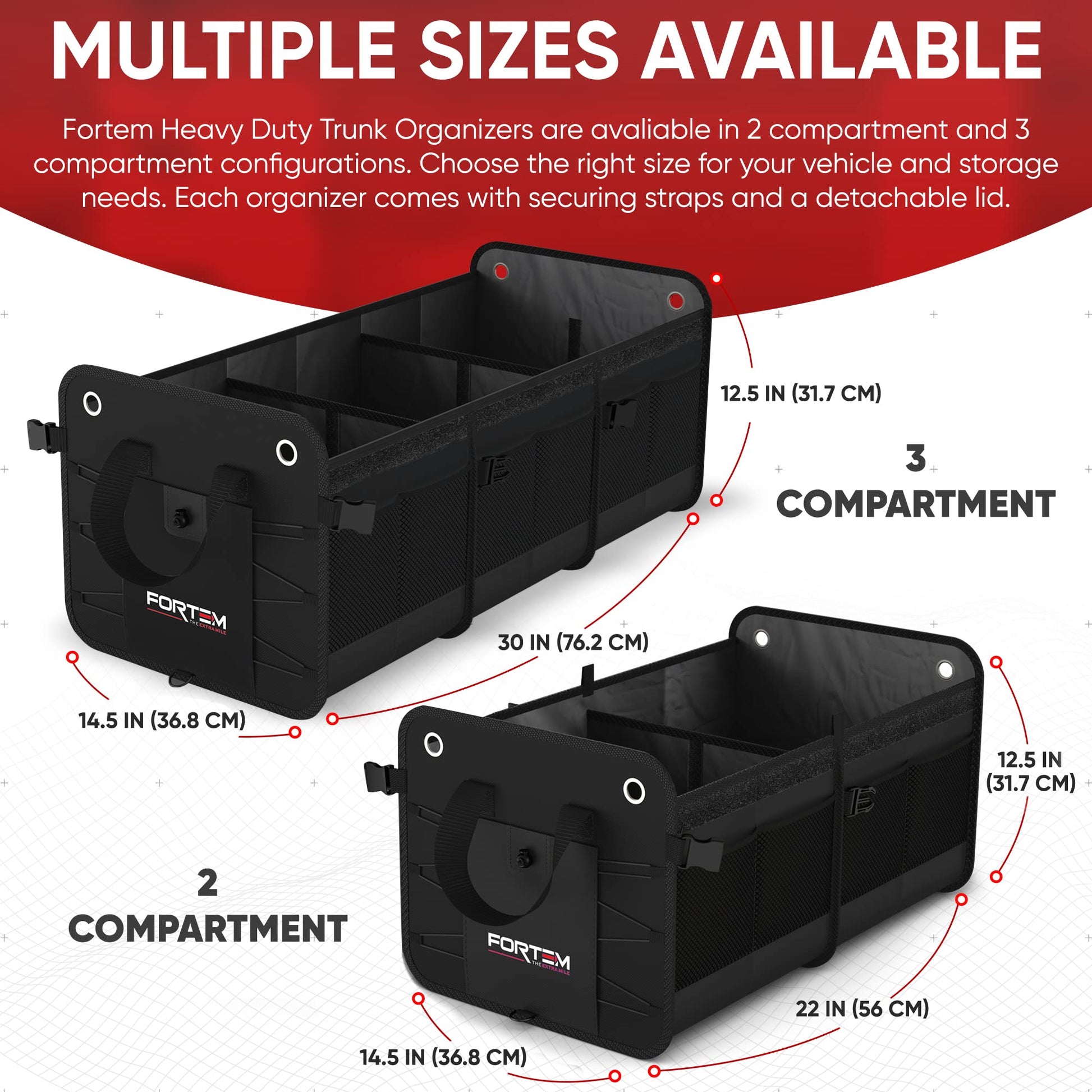 SUV Trunk Organizer, Collapsible Multi-Compartment Storage Bag - CarsBling - Best Car Gifts & Accessories