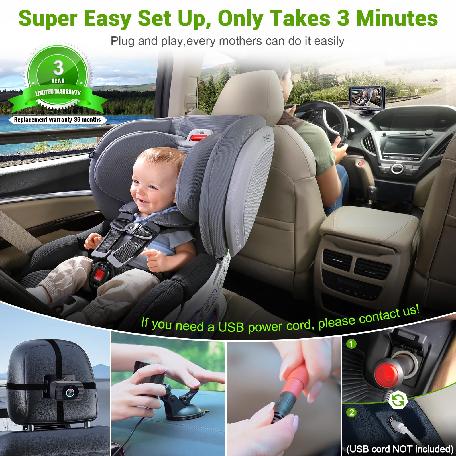 Baby Car Camera with Night Vision - CarsBling - Best Car Gifts & Accessories