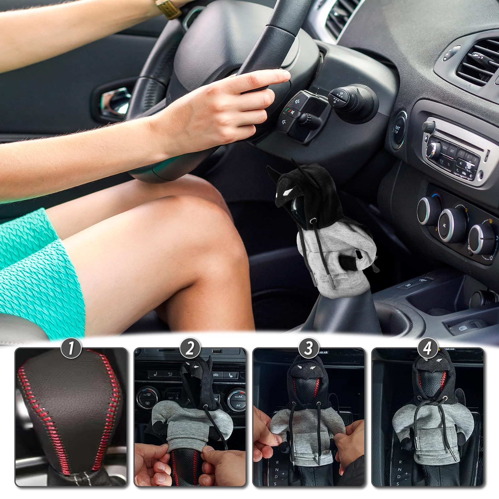 Black Cape Gear Shift Knob Cover - CarsBling - Best Car Gifts & Accessories