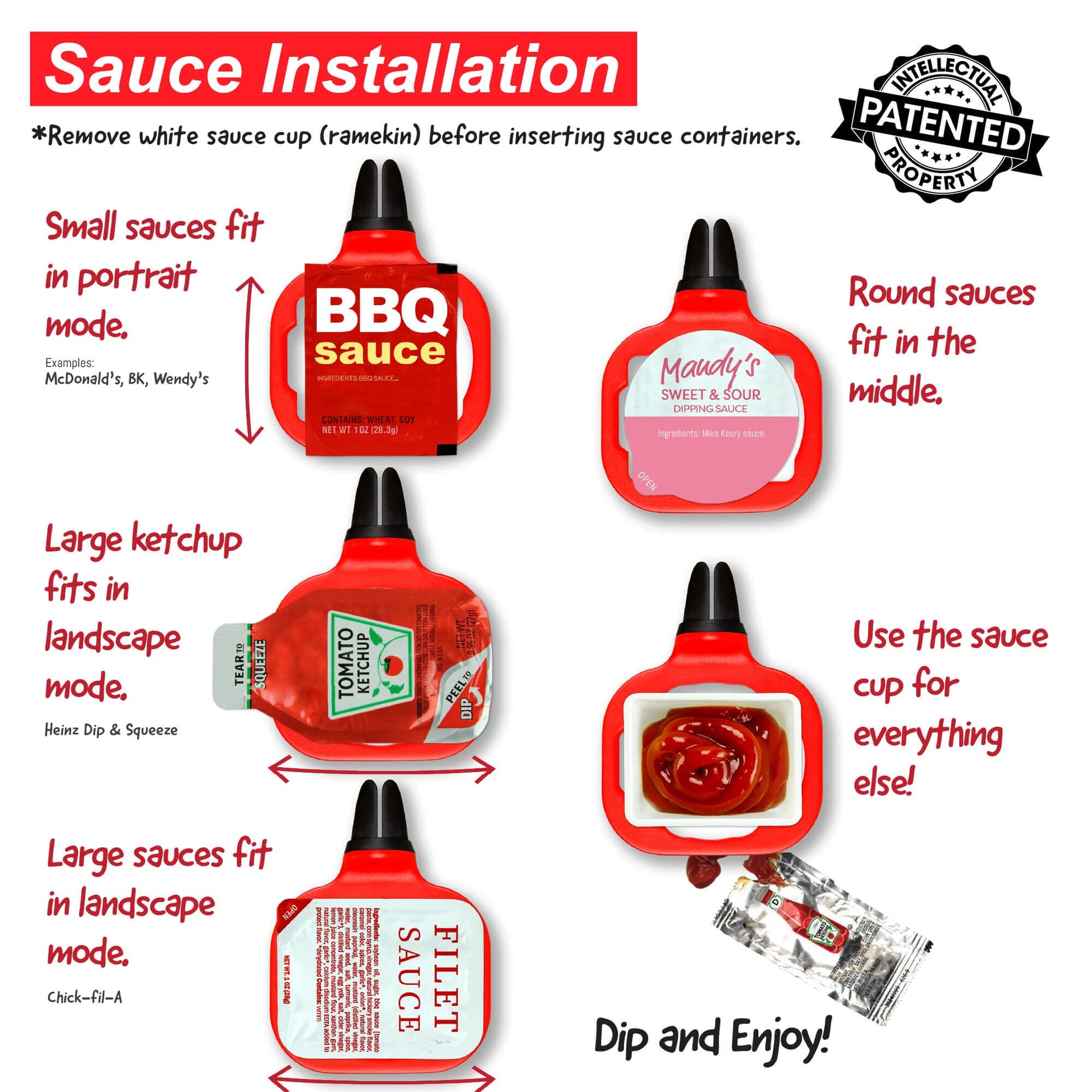 An in-car sauce holder for ketchup and dipping sauces - CarsBling - Best Car Gifts & Accessories