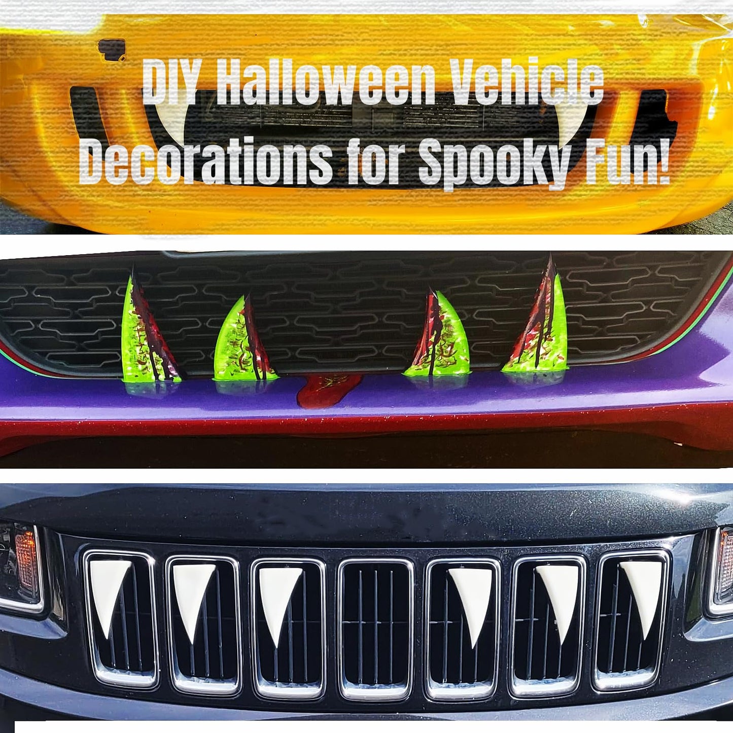 Halloween Car Fang Decoration