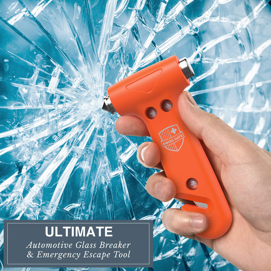 Durable 5-1 Car Window Breaker Tool, Seatbelt Cutter - Orange (1 Pack) - CarsBling - Best Car Gifts & Accessories