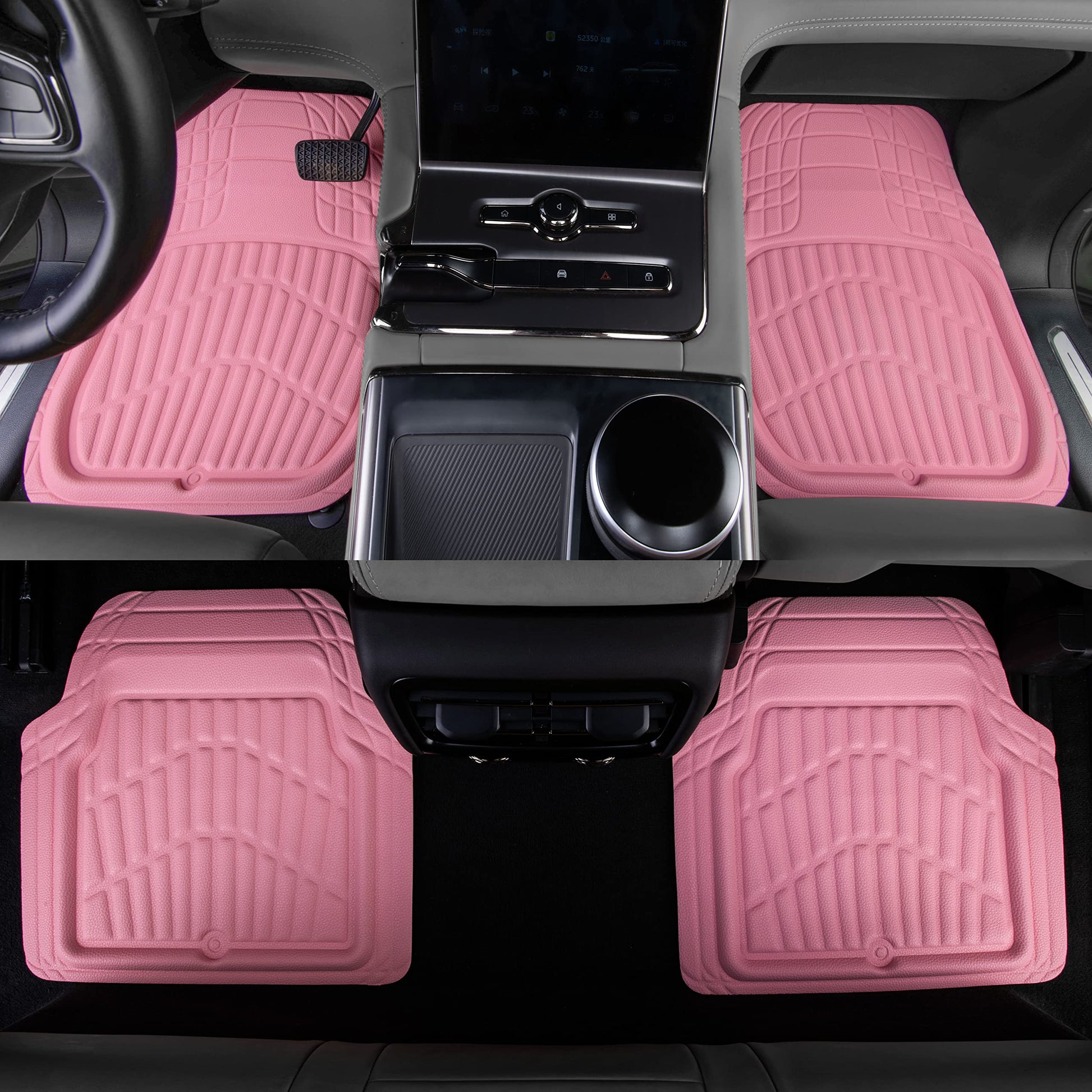 Leather Car Floor Mats, Waterproof All-Weather, Full Set - CarsBling - Best Car Gifts & Accessories