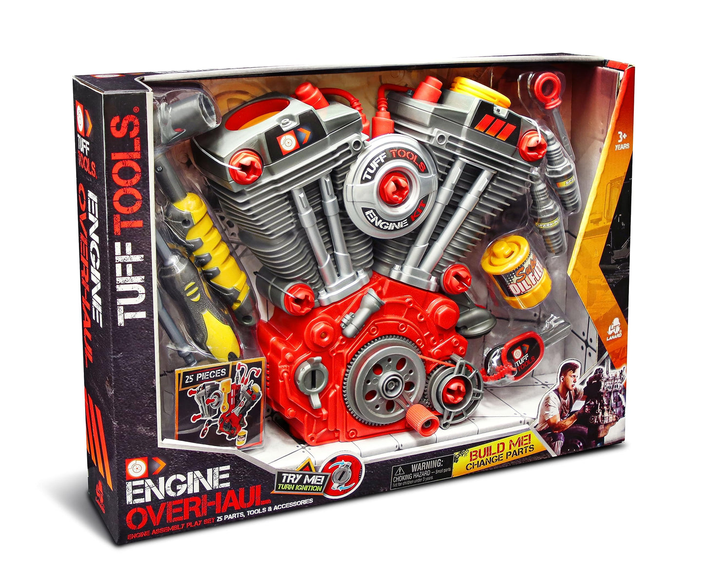 Lanard Tuff Tools: Engine Overhaul - 25 pc Playset - CarsBling - Best Car Gifts & Accessories