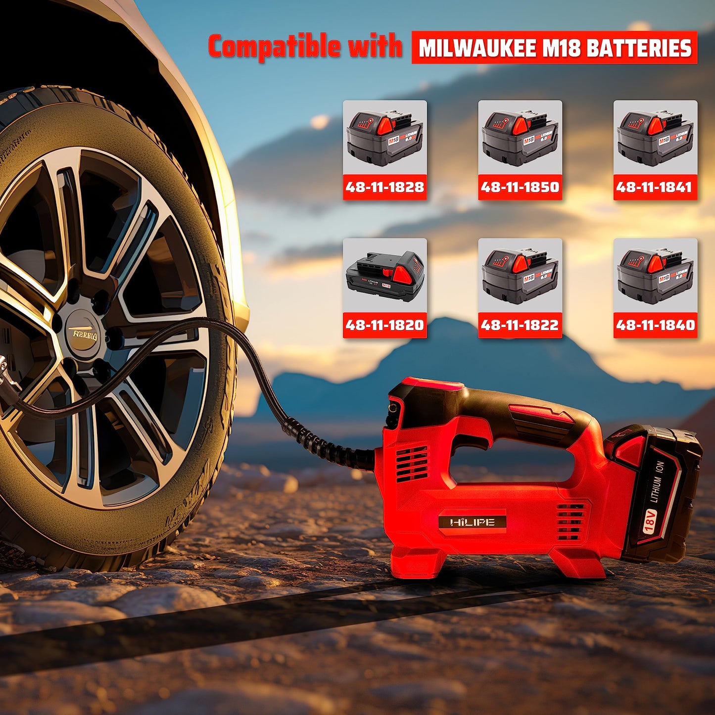 Cordless Tire Inflator Portable Air Compressor - CarsBling - Best Car Gifts & Accessories