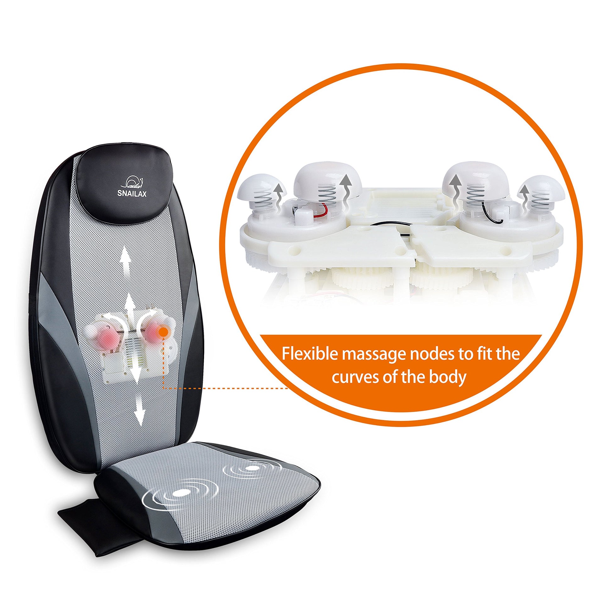 Shiatsu Massage Cushion with Heat - Kneading Back Massager for Home Office Seat - CarsBling - Best Car Gifts & Accessories