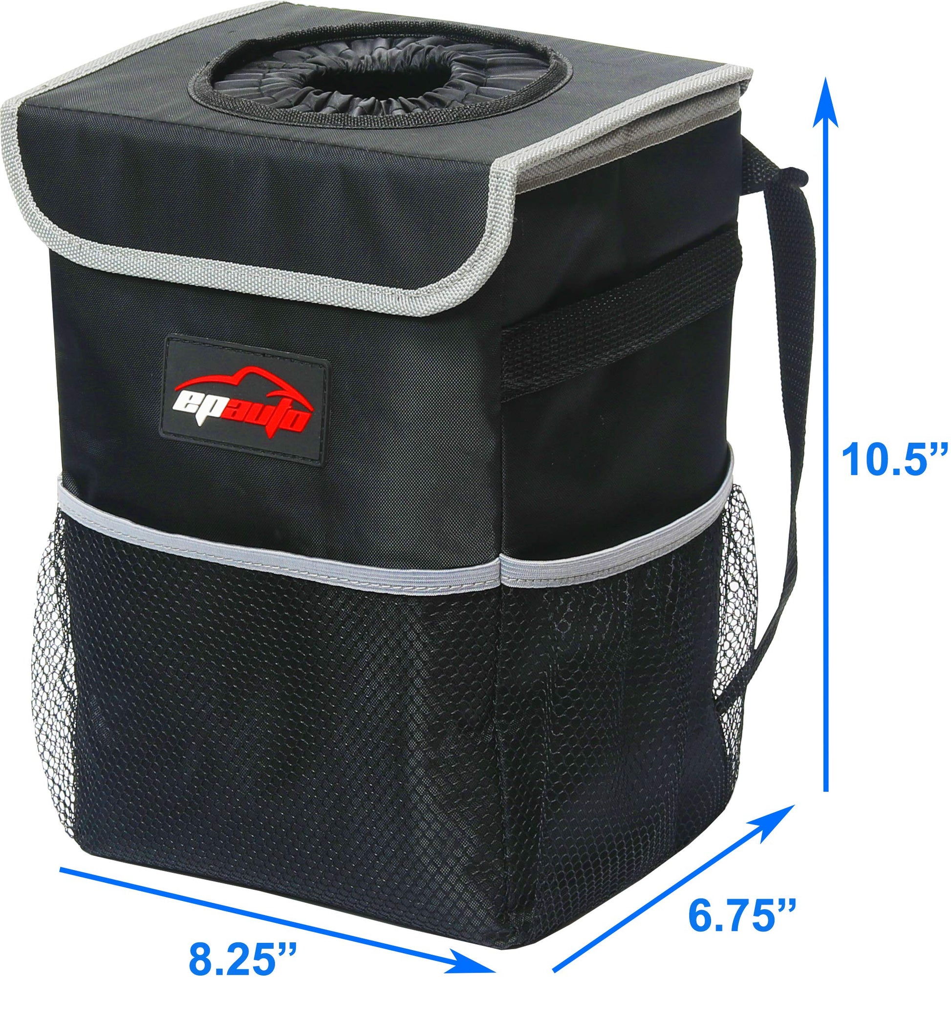Waterproof Car Trash Can with Lid and Storage Pockets - CarsBling - Best Car Gifts & Accessories