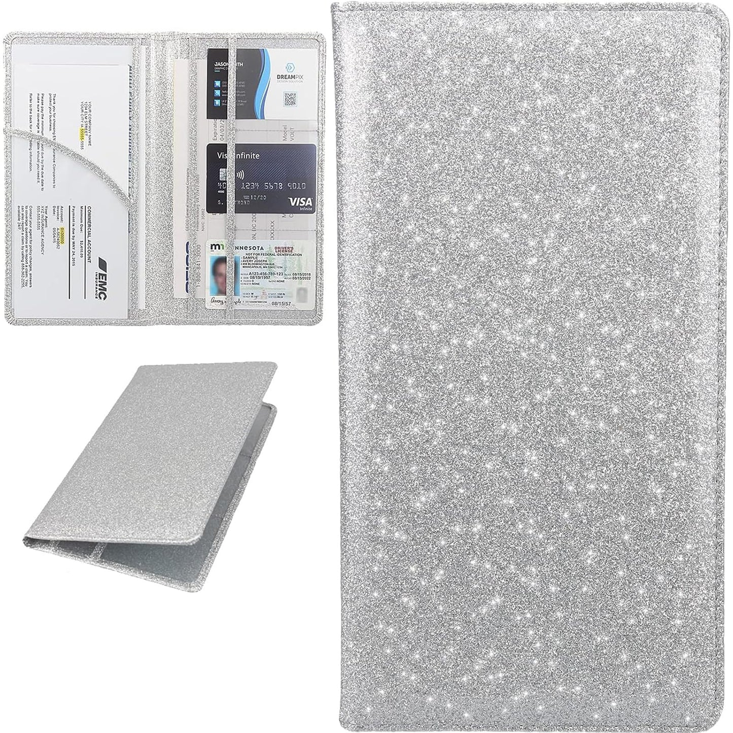 Magnetic Closure Vehicle Document Holder