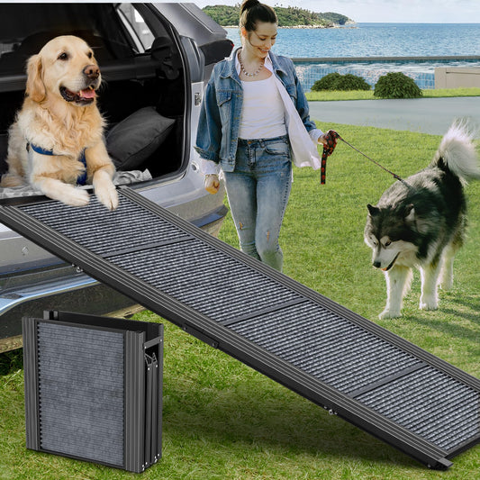 Folding Portable Dog Ramp for Car, 63" Long & 17" Wide - CarsBling - Best Car Gifts & Accessories