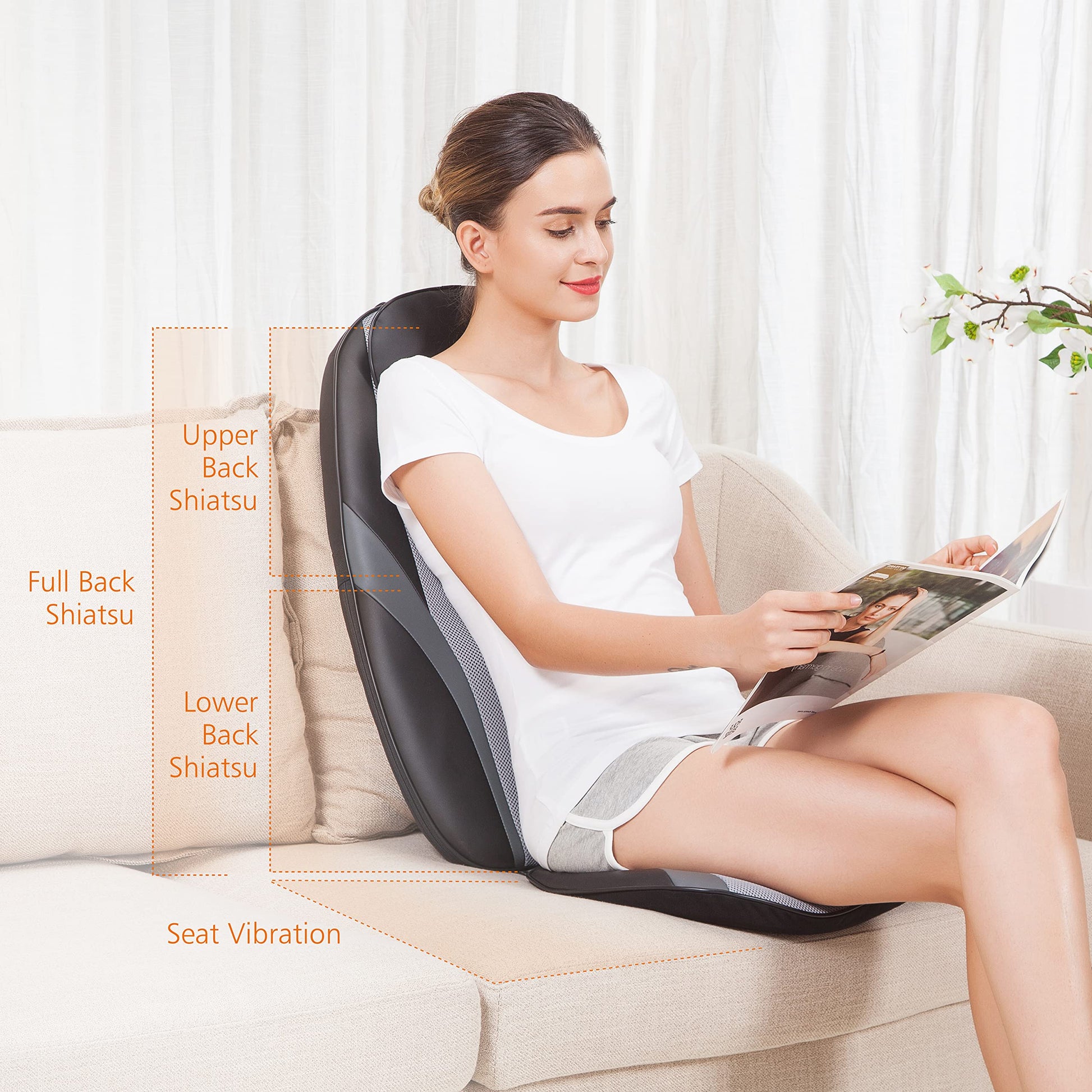 Shiatsu Massage Cushion with Heat - Kneading Back Massager for Home Office Seat - CarsBling - Best Car Gifts & Accessories