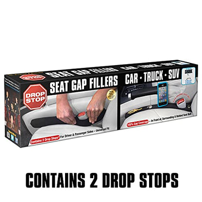Drop Stop - Original Patented Car Seat Gap Filler, Set of 2