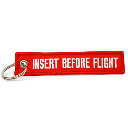 INSERT BEFORE FLIGHT Keychain - Red