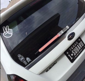 Reflective Saber WiperTags for Rear Wipers