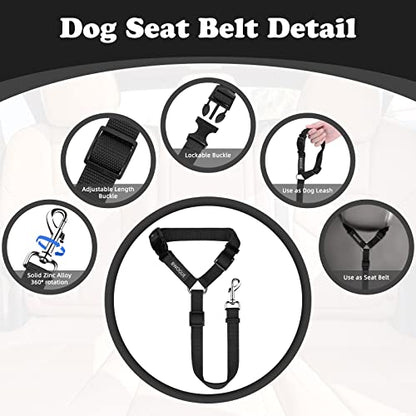 Dog Cat Safety Seat Belt Strap, Adjustable Nylon Fabric