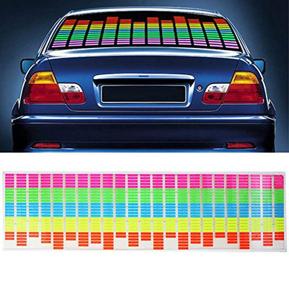 Car Sticker Music Rhythm LED Flash Light Lamp Sound Activated Equalizer