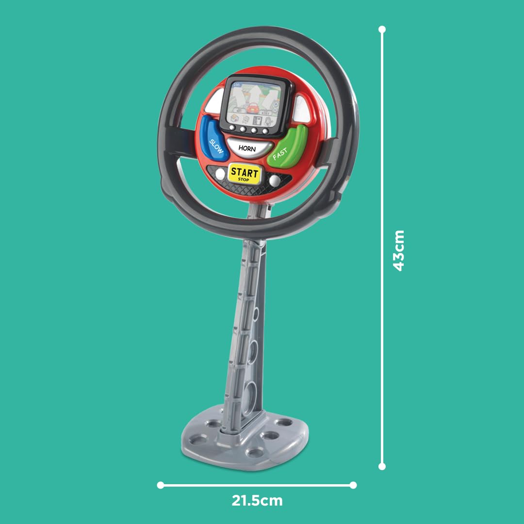 Sat Nav Steering Wheel Toy with Spoken Commands, Lights, Sounds