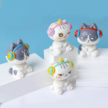 Cat Bobbleheads for Car Dashboard, Cute Cartoon Toy