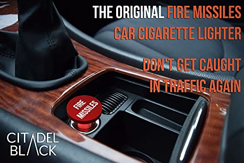 Fire Missiles Button Car Cigarette Lighter by Citadel Black