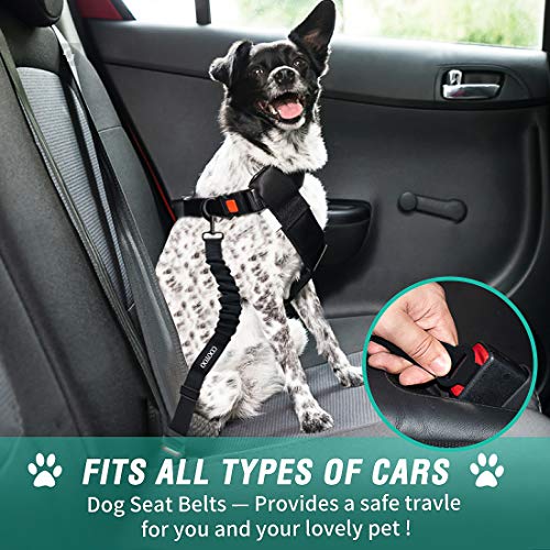 Dog Seat Belt, Retractable Adjustable Harness Set