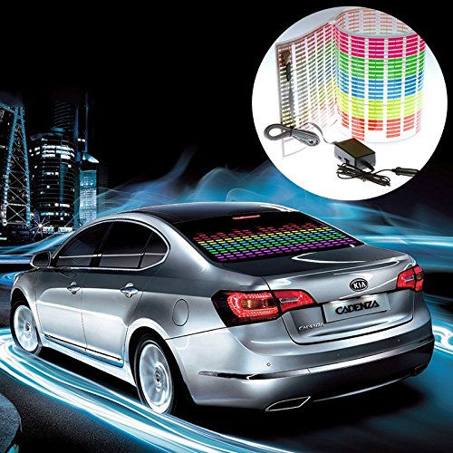 Car Sticker Music Rhythm LED Flash Light Lamp Sound Activated Equalizer