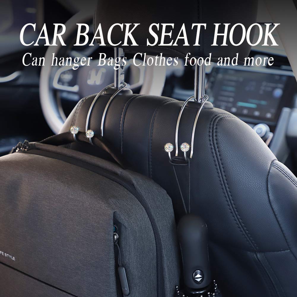 Bling Car Hangers Organizer Seat Headrest Hooks (2 Pack)