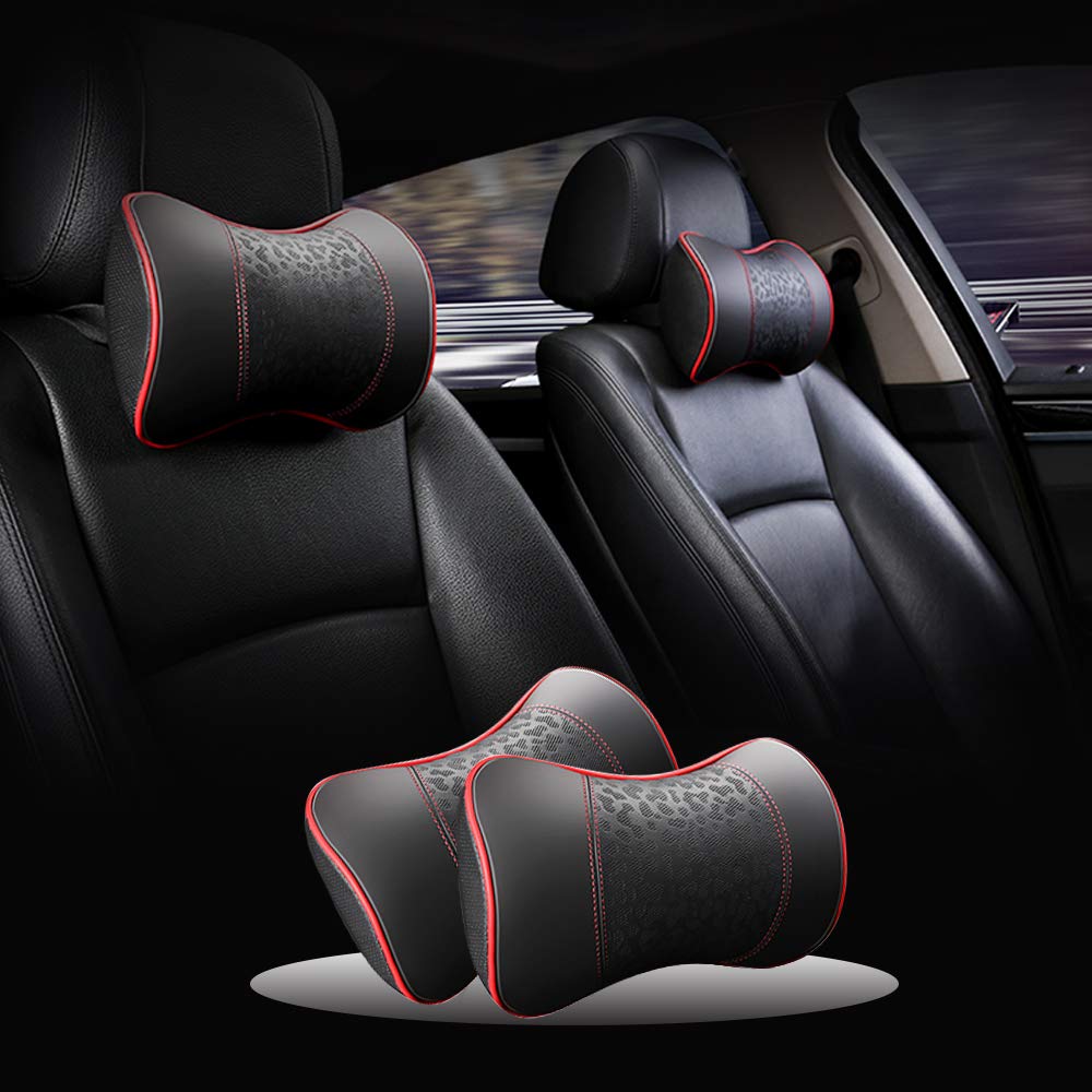 Car leather neck pillows - CarsBling - Best Car Gifts & Accessories