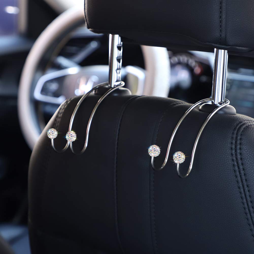 Bling Car Hangers Organizer Seat Headrest Hooks (2 Pack)