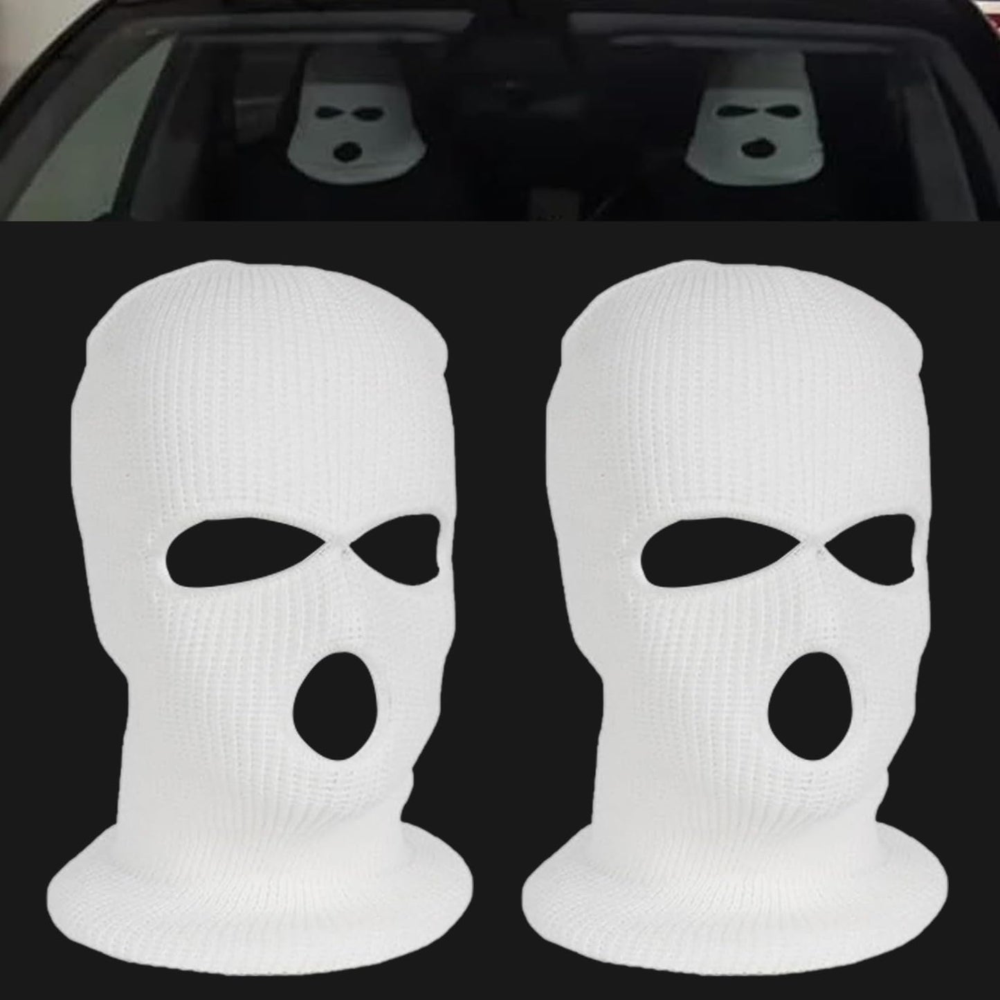 2-Piece Car Seat Headrest Cover Set: Universal and Creative Personalized Funny Hat for Car Seat Headrests