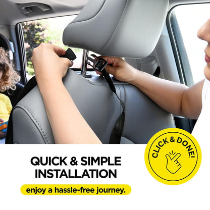 Back Seat Cover For Kids + 3 Pocket Storage Organizer