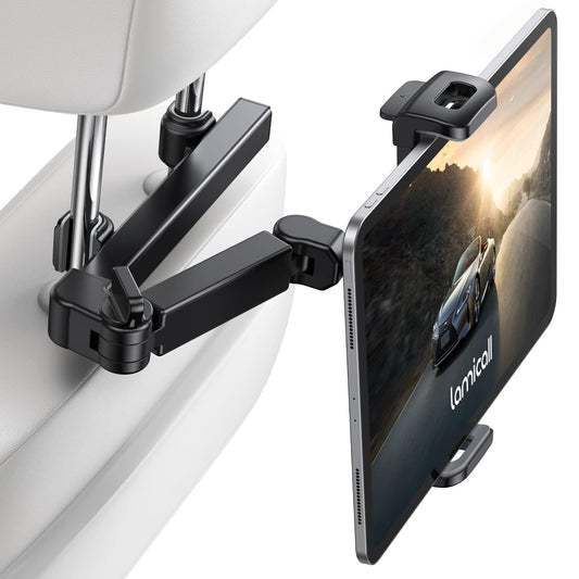 Car Headrest Tablet Holder - Adjustable Tablet Car Mount