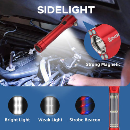 Car Emergency Flashlight with Seatbelt Cutter & Window Glass Breaker