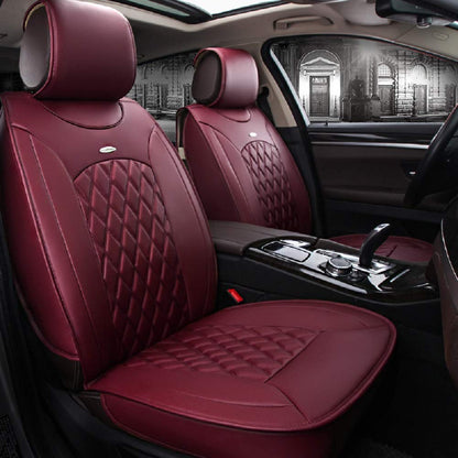 Red Wine Waterproof Leather Car Seat Covers - CarsBling - Best Car Gifts & Accessories