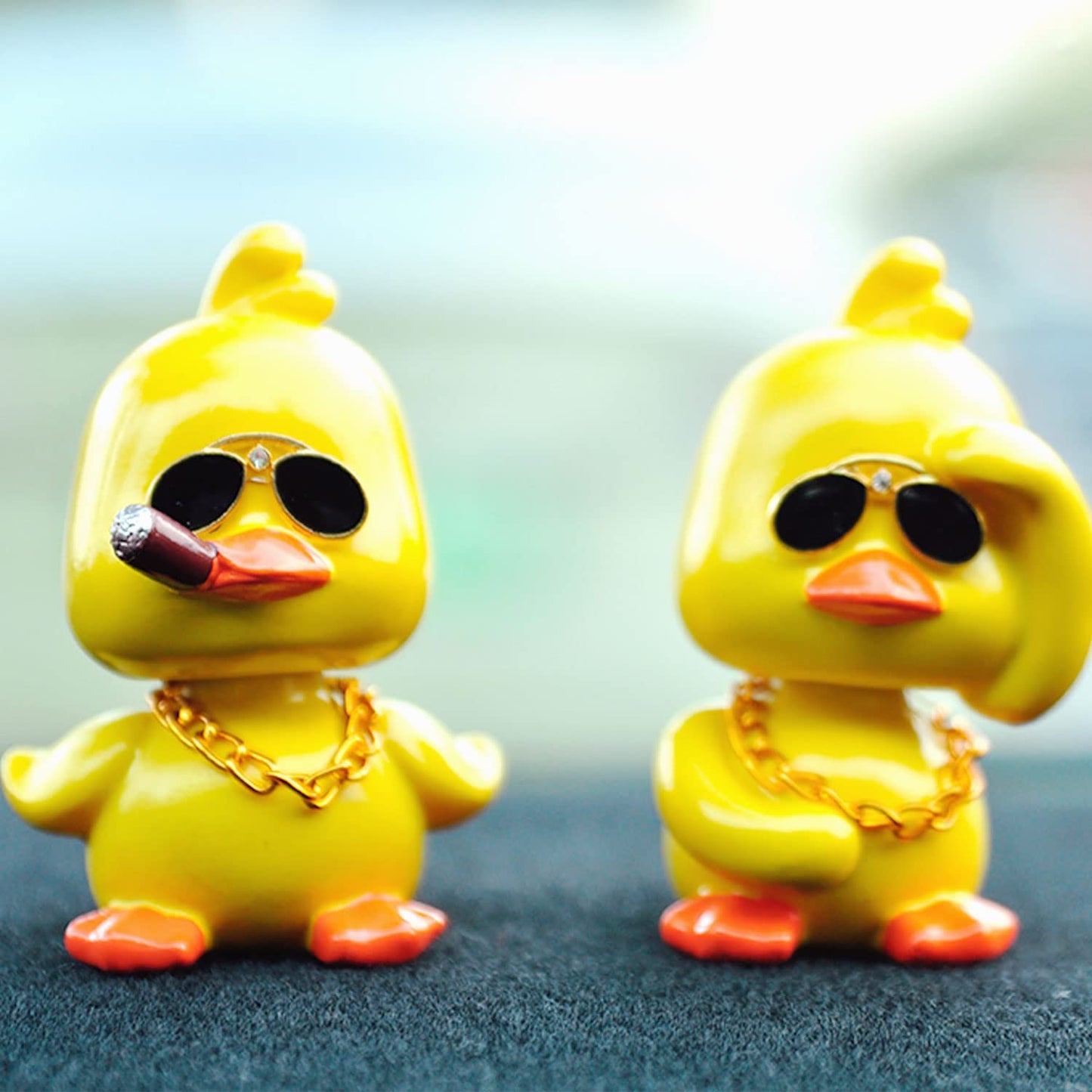 Cute Yellow Duck Car Ornaments Funny Duck Car Toy
