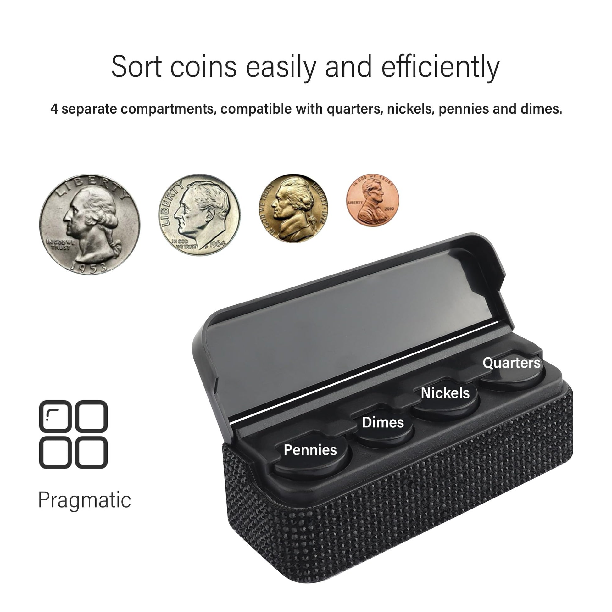 Bling Coin Holder for Car - CarsBling - Best Car Gifts & Accessories