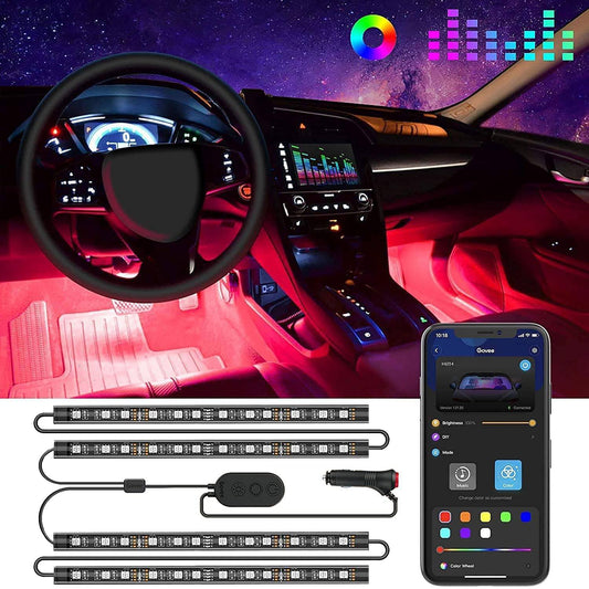 Car LED Lights with App Control, RGB Interior Lights