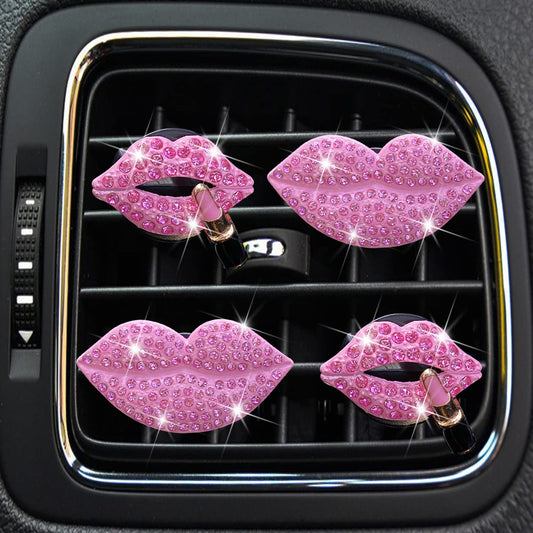 Bling Lip Air Freshener Clips - Set of 4