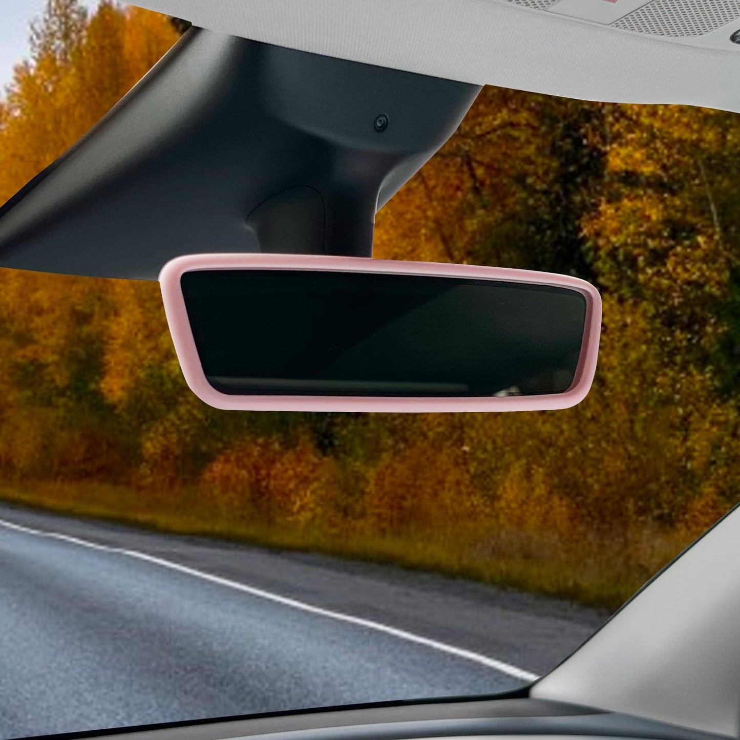 Rear View Mirror Protector Frame Compatible with Model 3 Y X S Semi