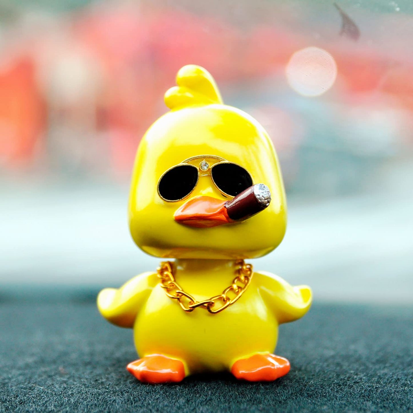 Cute Yellow Duck Car Ornaments Funny Duck Car Toy