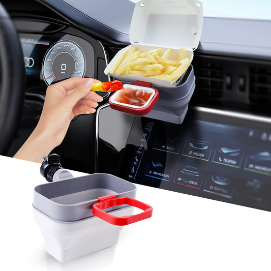 Car Vent Sauce Holder with Dip Clip for Fries & Sauce