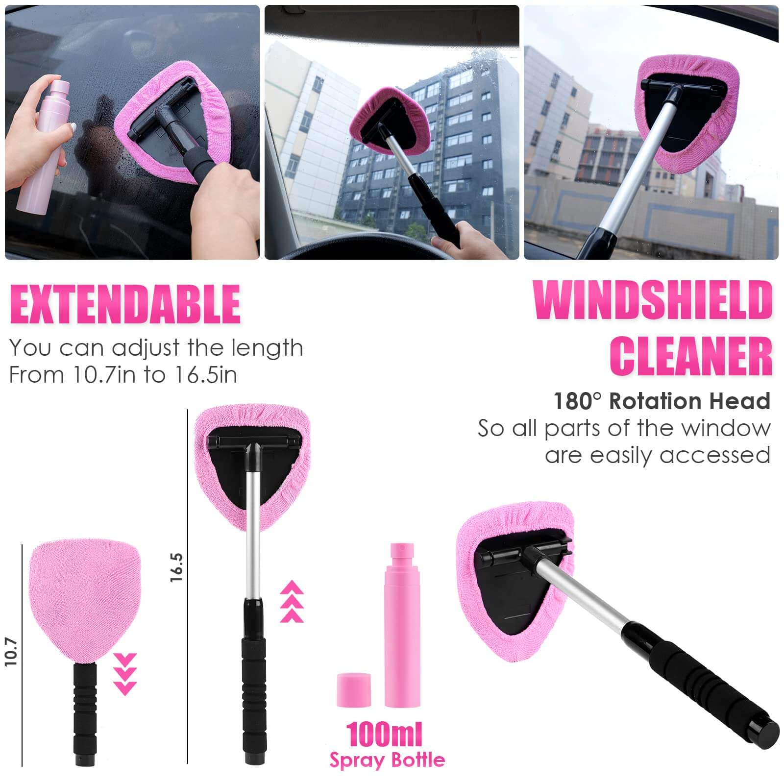 Pink Car Interior Cleaning Kit - CarsBling - Best Car Gifts & Accessories