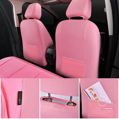 Barbie Pink Leather Seat Covers, Full Set Universal Fit